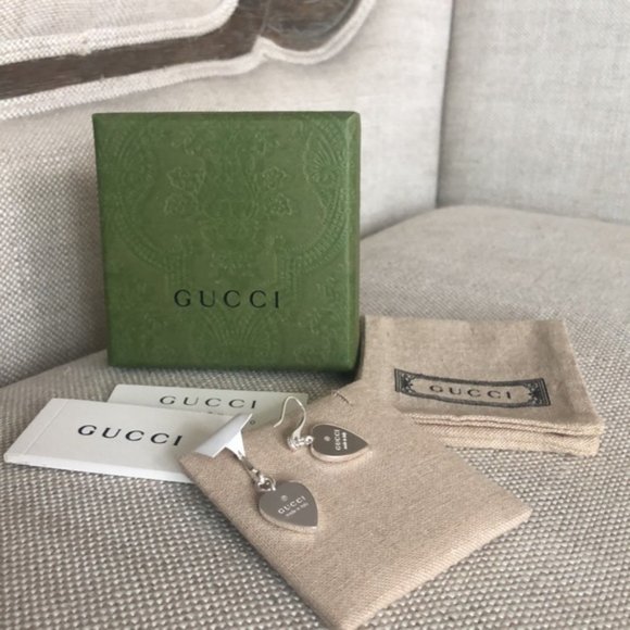 Gucci Sterling Silver Heart Earrings - Picture 2 of 10